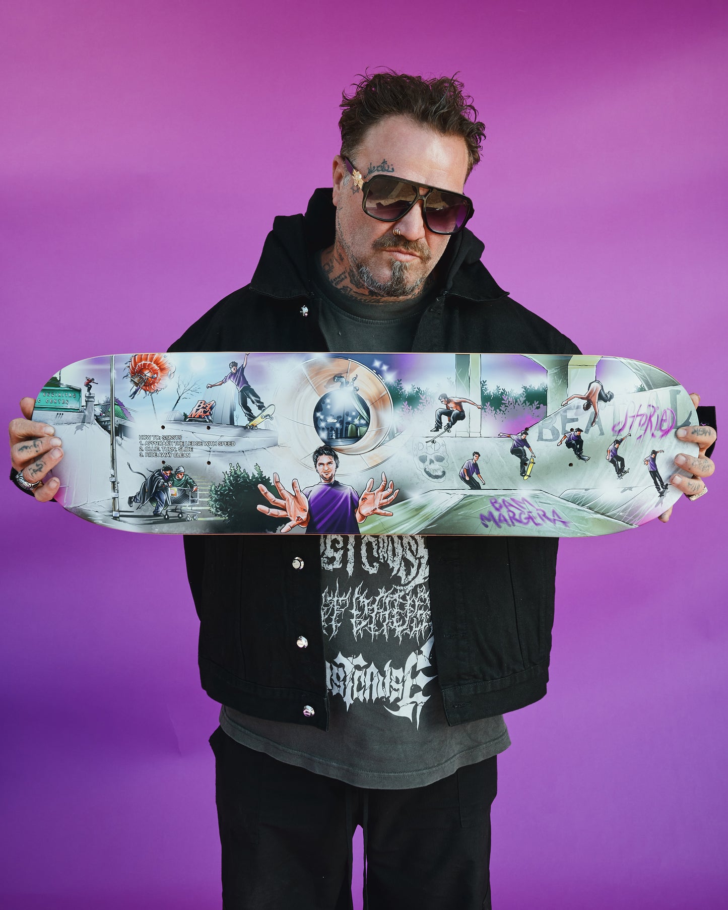 The Official Bam Margera Skateboard '100% Skateboarder' Deck | Unsigned