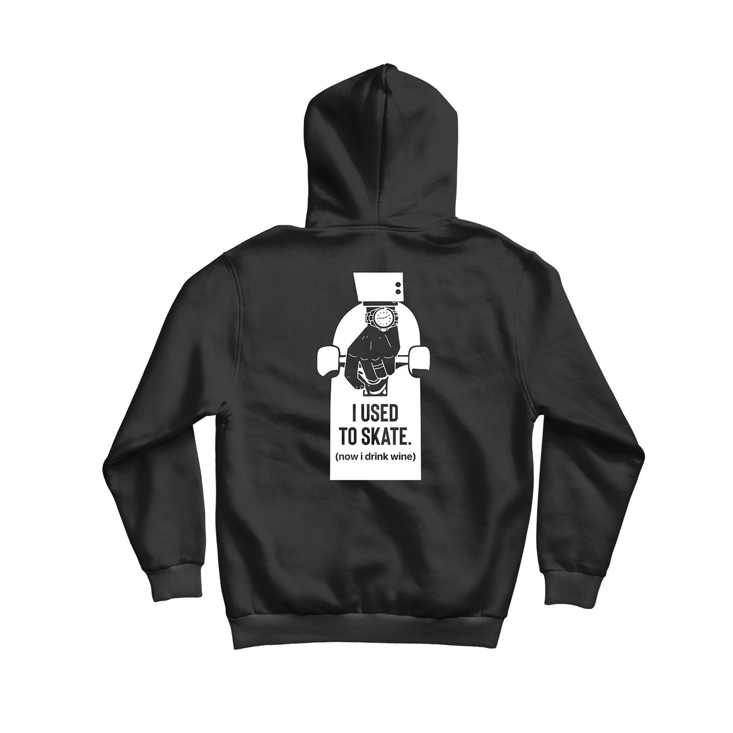 I Used to Skate x Now I Drink Wine Hoodie – Premium Graphic Fleece | Storied