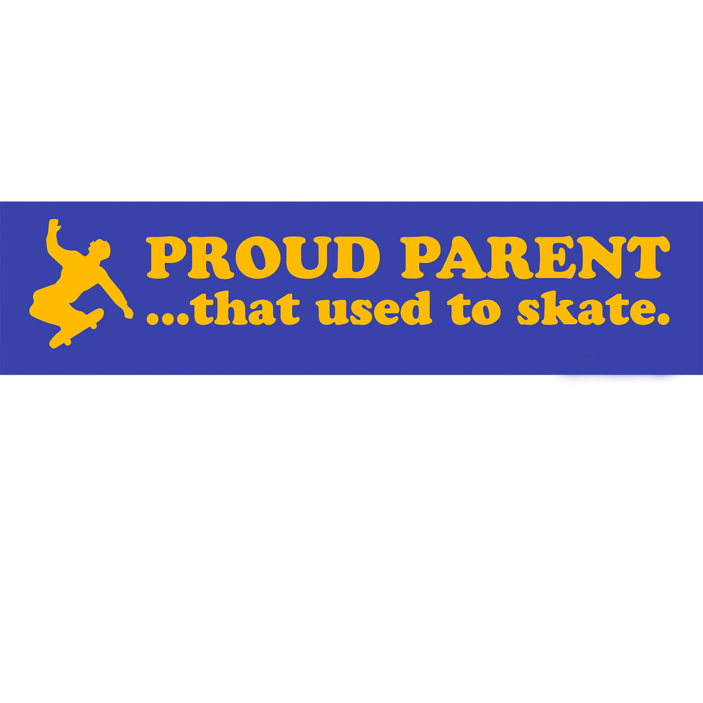 Pegatina para el parachoques de un padre orgulloso que solía patinar