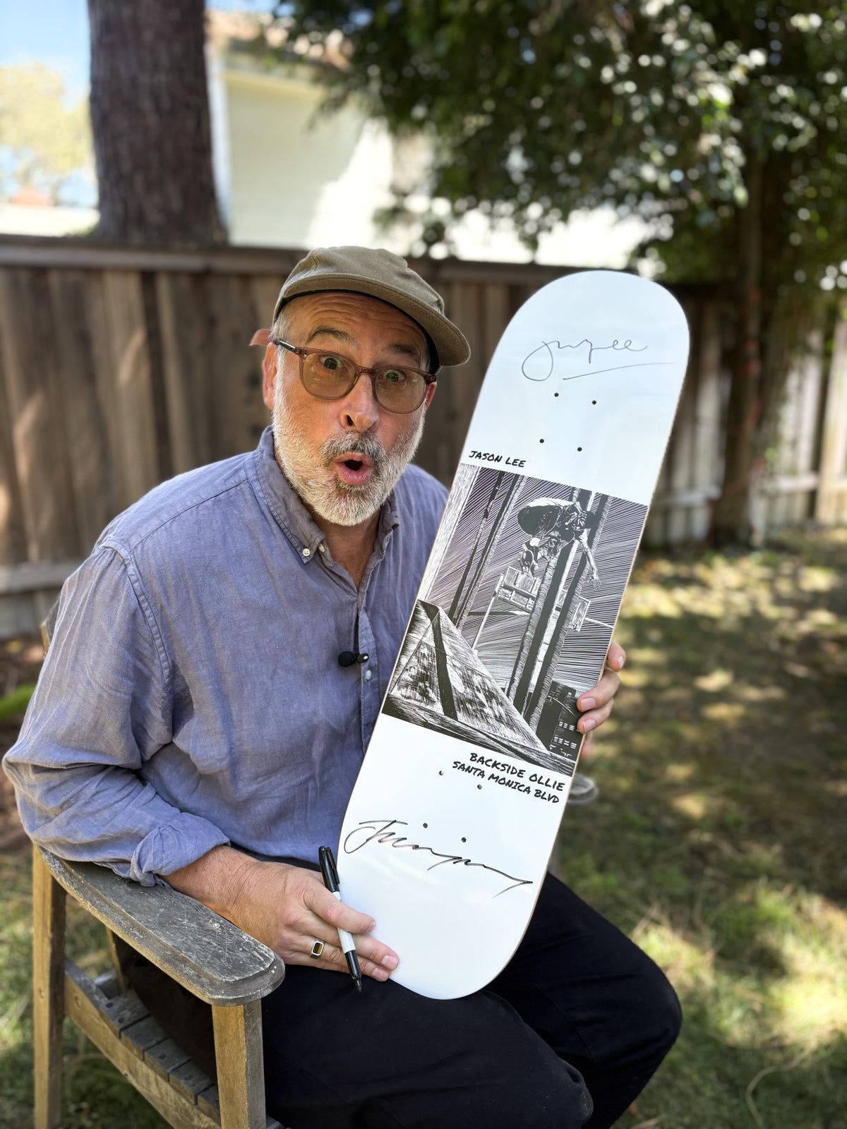 Jason Lee 'Backside Ollie Santa Monica' Autographed Artist Series Deck – Limited Edition | Jeremy Wray