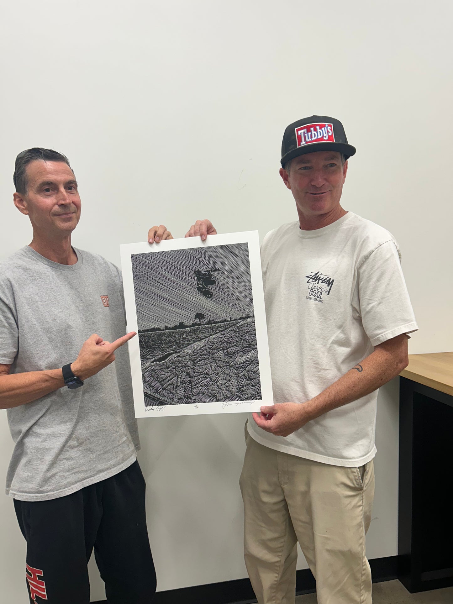 Baraja histórica autografiada y dibujada a mano de Jeremy Wray "Water Tower Ollie"