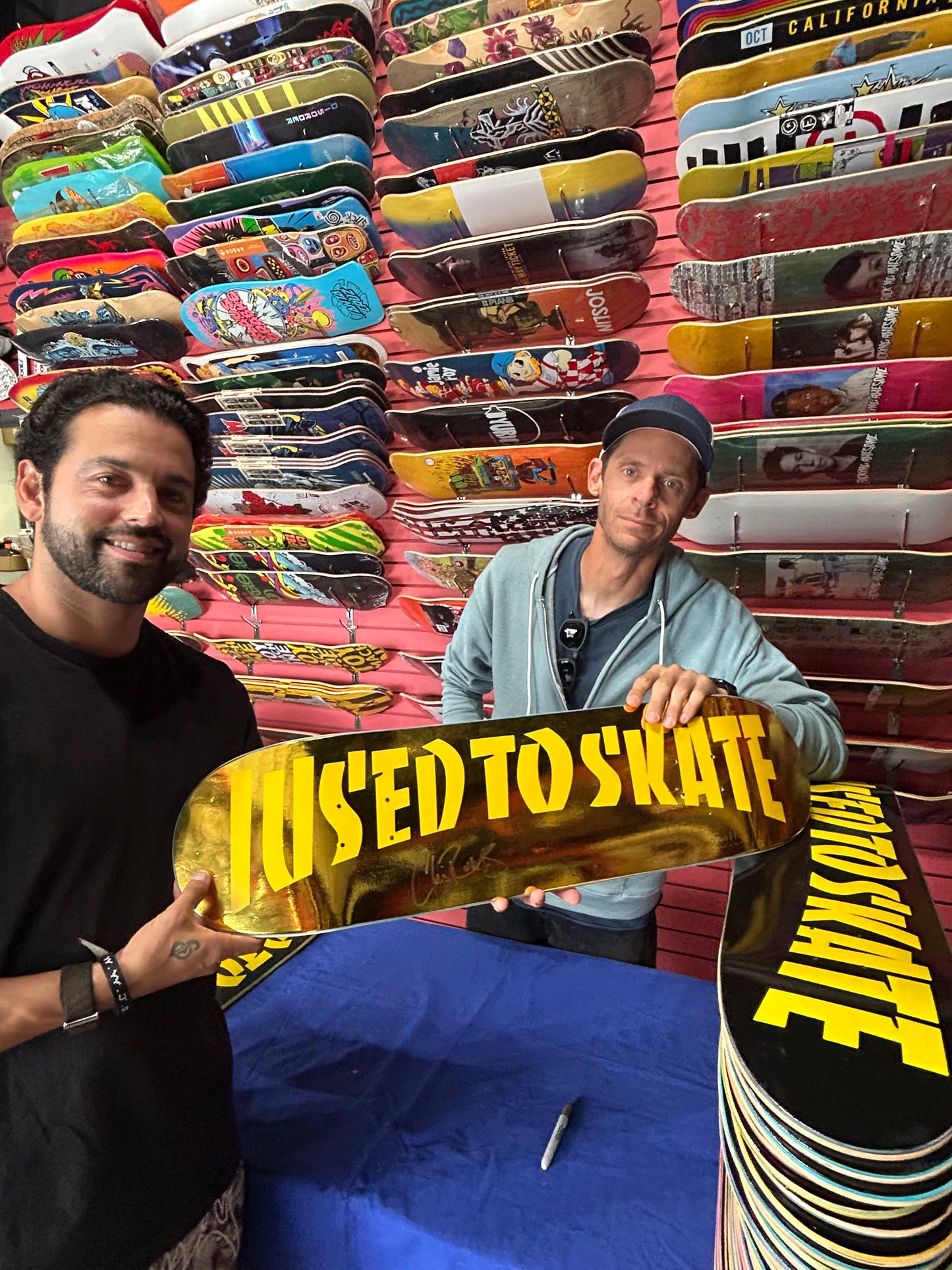 Tablero de agarre para centro comercial de edición limitada autografiado por Paul Rodríguez y Torey Pudwill "I Used to Skate"