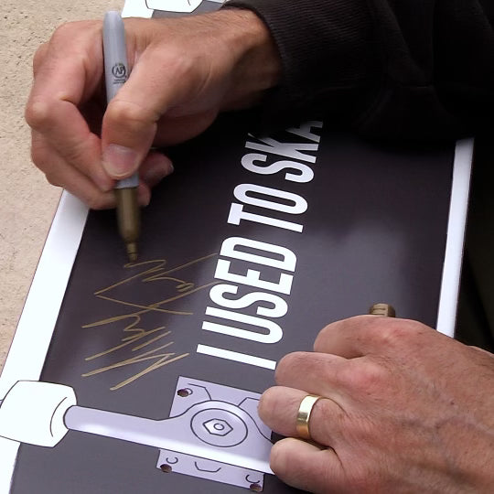 Tablero de agarre para centro comercial de edición limitada autografiado por Mikey Taylor y Andy Anderson "I Used to Skate"
