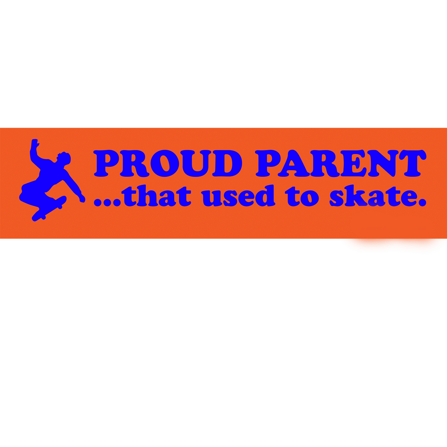 Pegatina para el parachoques de un padre orgulloso que solía patinar