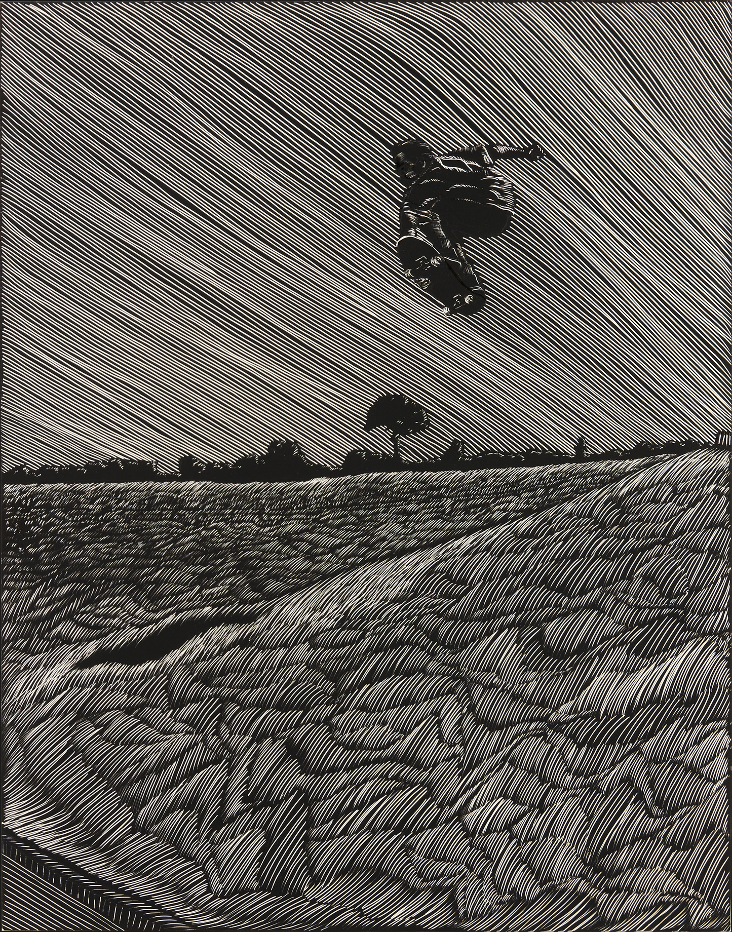Baraja histórica autografiada y dibujada a mano de Jeremy Wray "Water Tower Ollie"