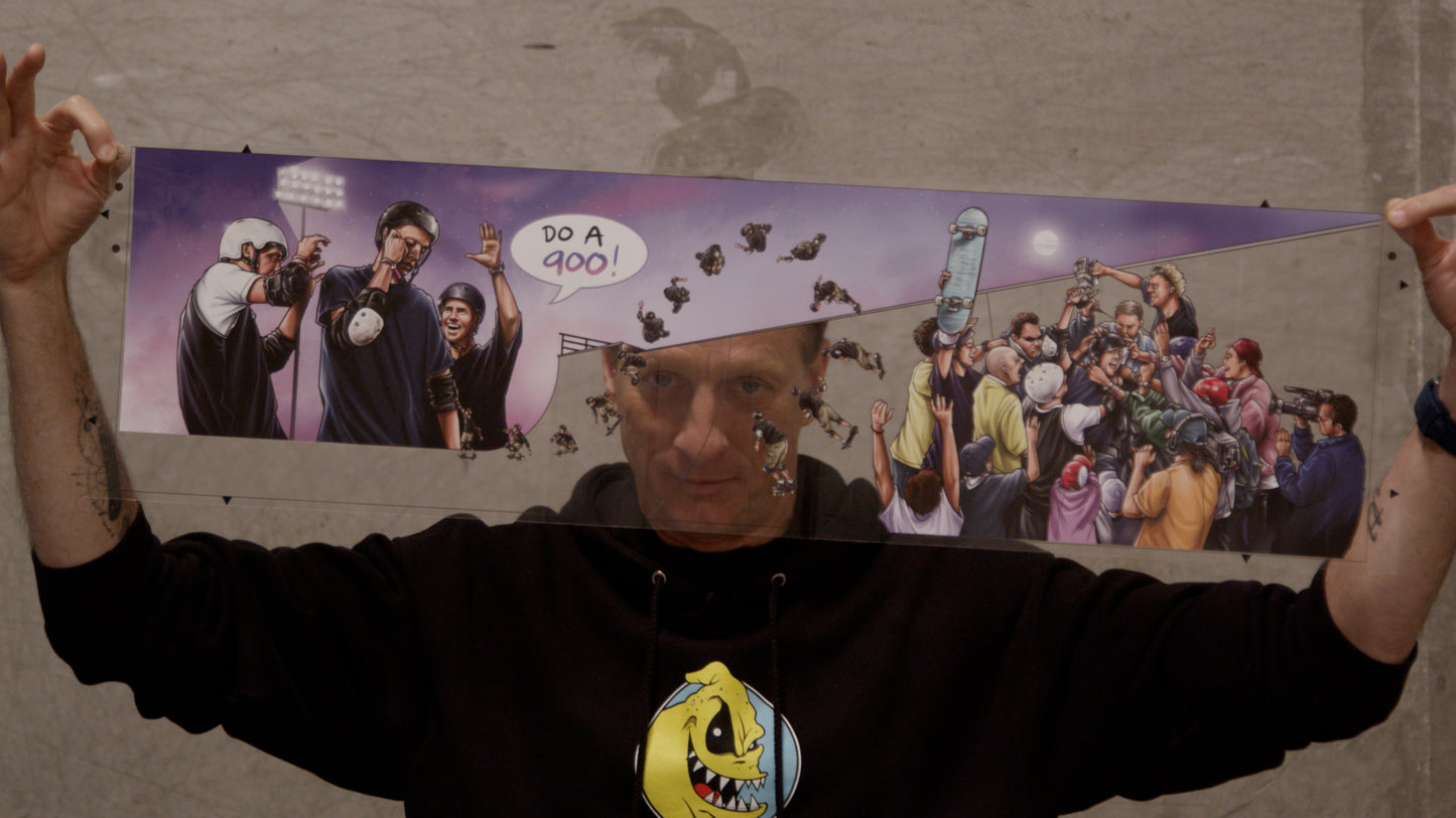 The Final Drop. Autographed Tony Hawk 'The 900' Storied Deck. Limited Edition.