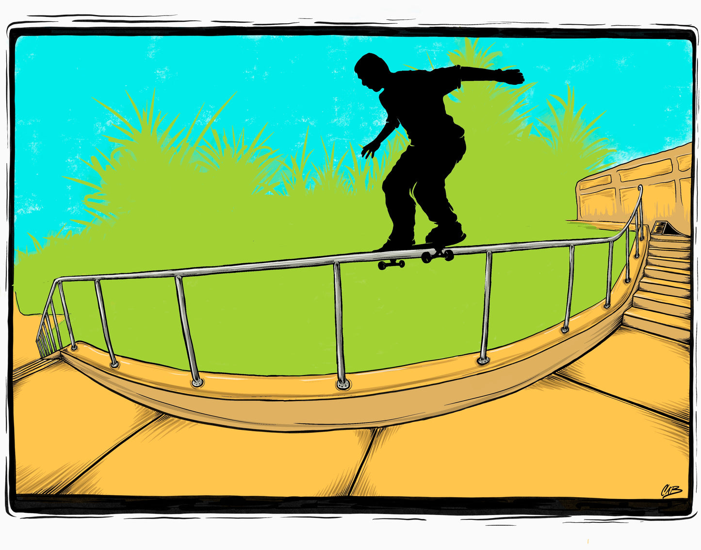 Limited Edition Hand Drawn Autographed Steve Caballero 'Most Famous Boardslide' Storied Deck