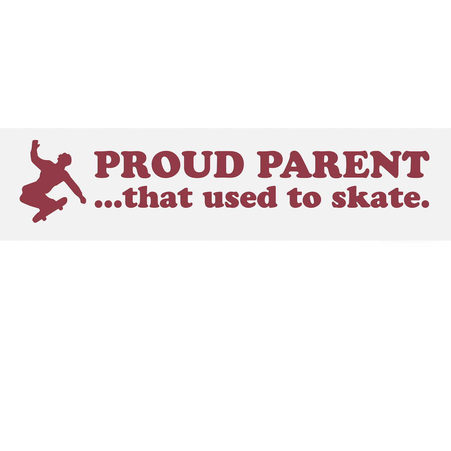 Pegatina para el parachoques de un padre orgulloso que solía patinar