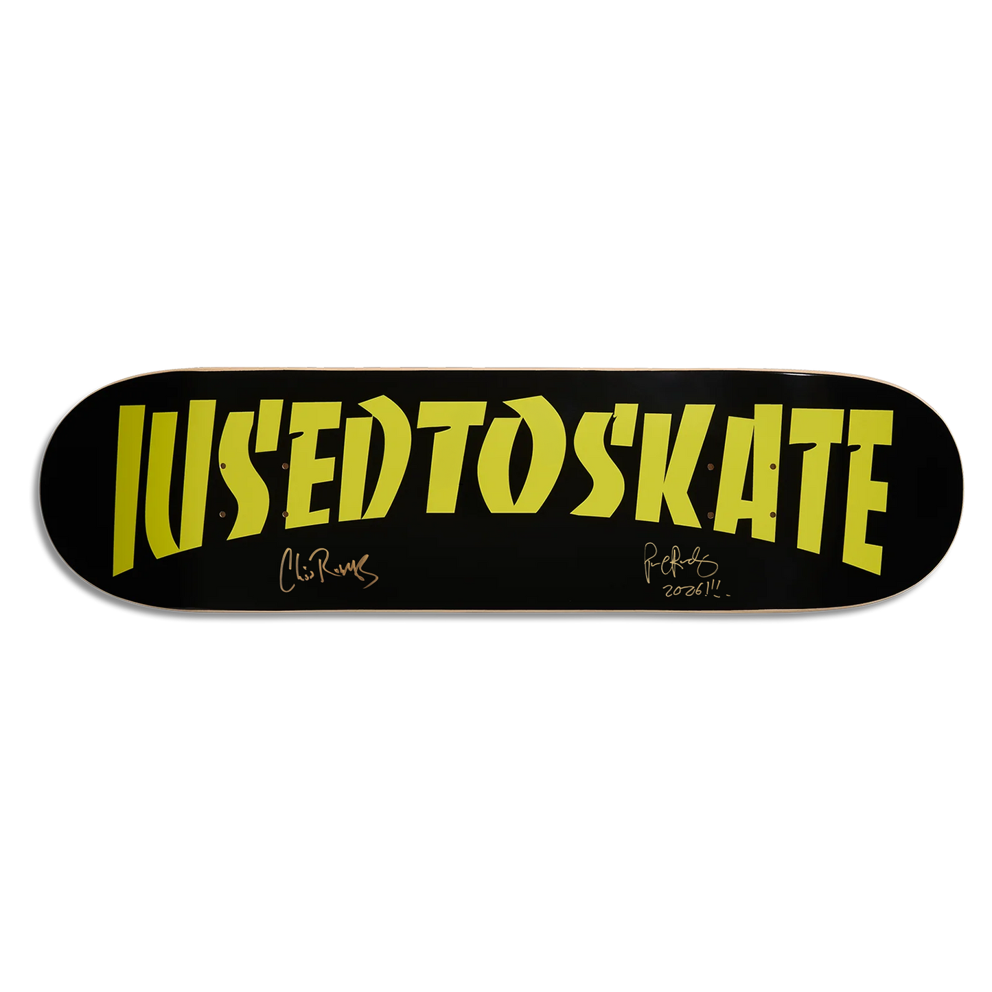 Tablero de agarre para centro comercial de edición limitada autografiado por Paul Rodríguez y Torey Pudwill "I Used to Skate"