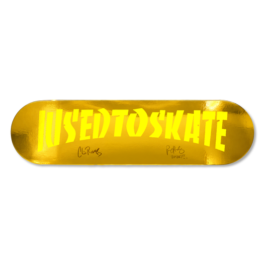 1 of 1 Gold Skateboard Deck — Autographed by Paul Rodriguez & Chris Roberts | Storied