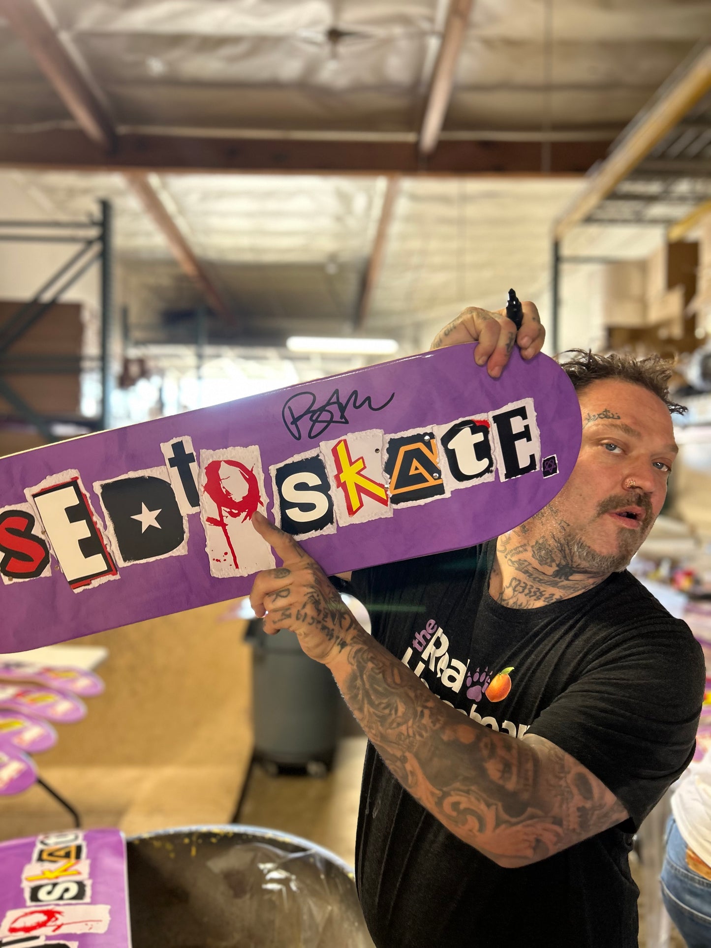 Limited Edition Bam Margera Autographed 'I Used to Skate' OG Board
