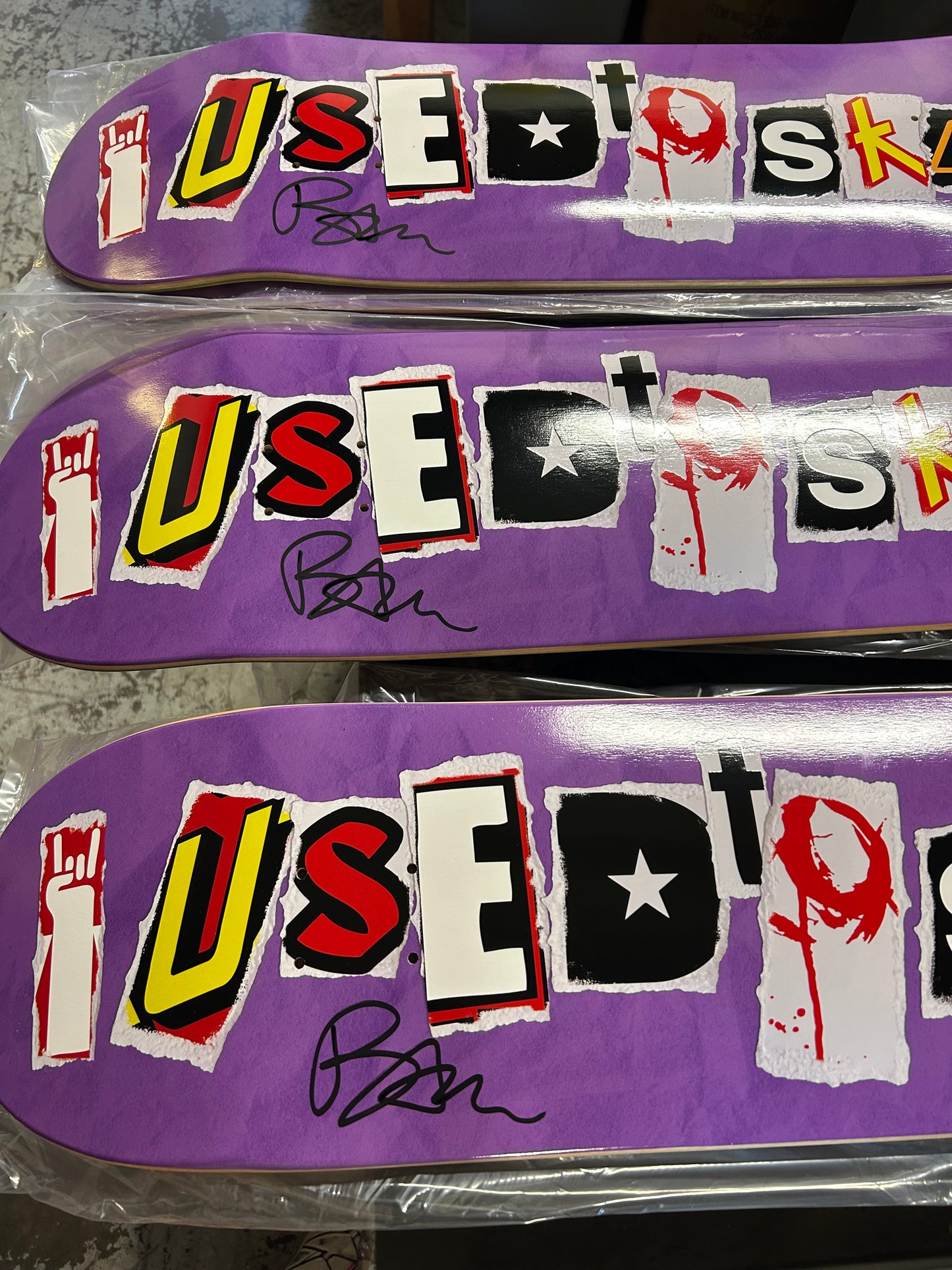 Limited Edition Bam Margera Autographed 'I Used to Skate' OG Board