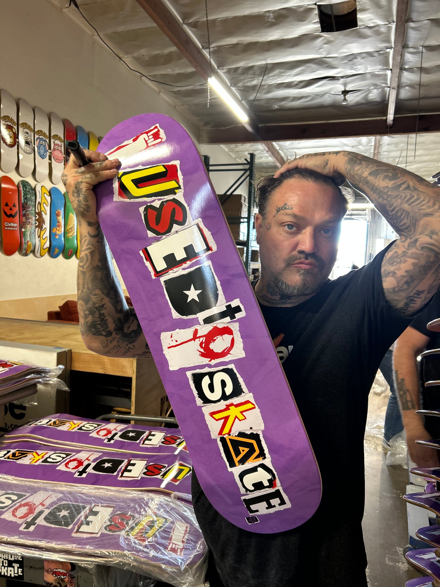 Limited Edition Bam Margera Autographed 'I Used to Skate' OG Board