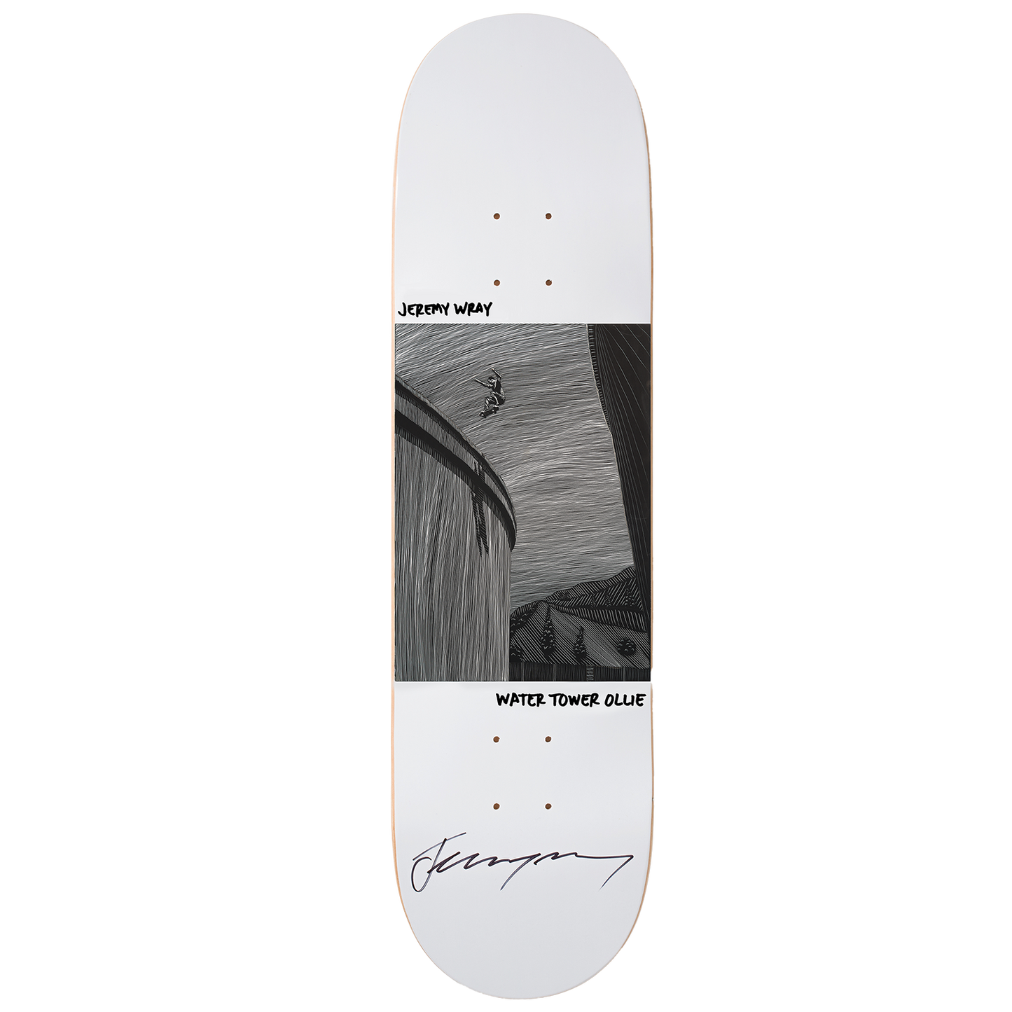 Hand Drawn Autographed Jeremy Wray 'Water Tower Ollie' Storied Deck