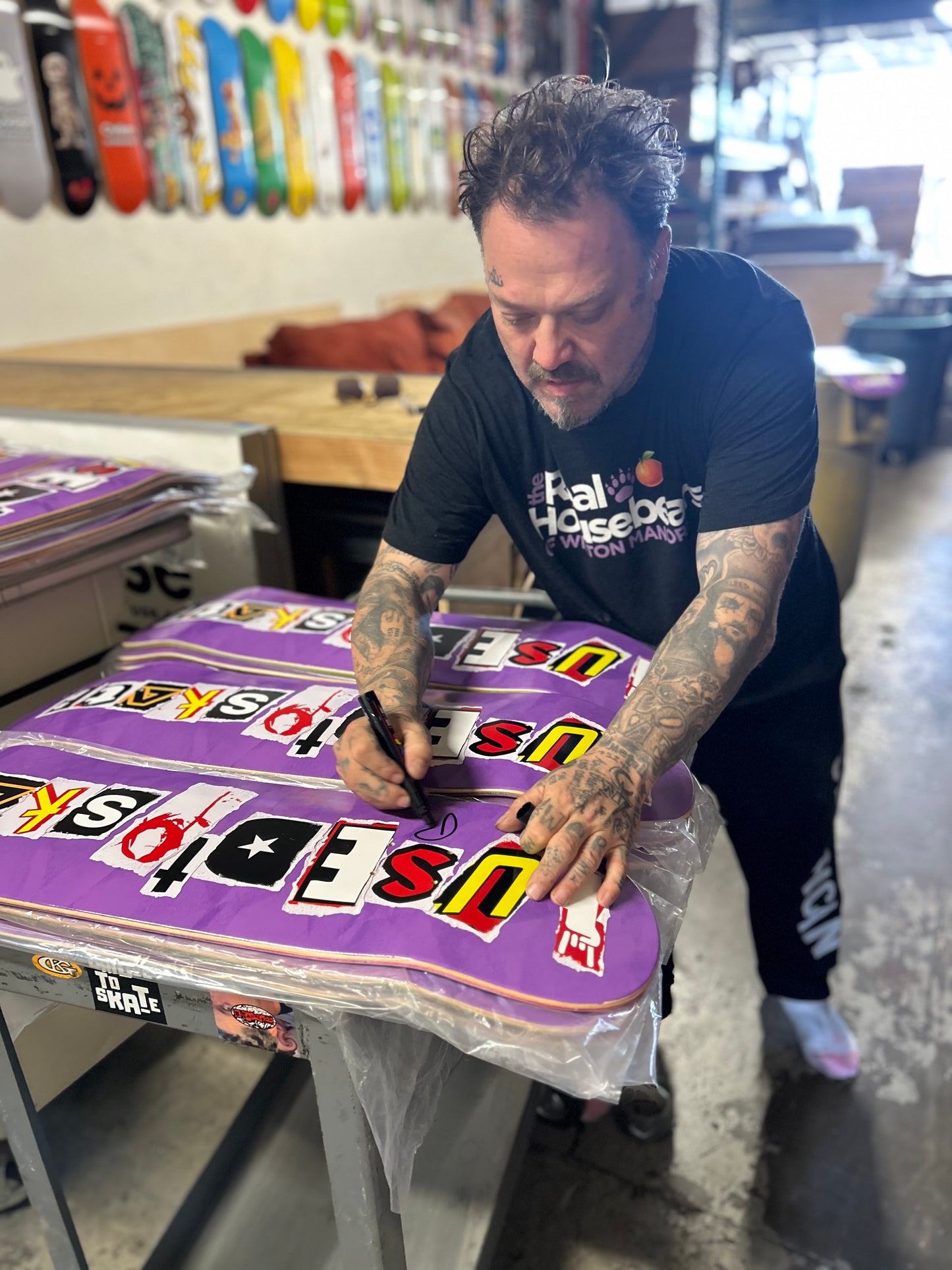 Limited Edition Bam Margera Autographed 'I Used to Skate' OG Board