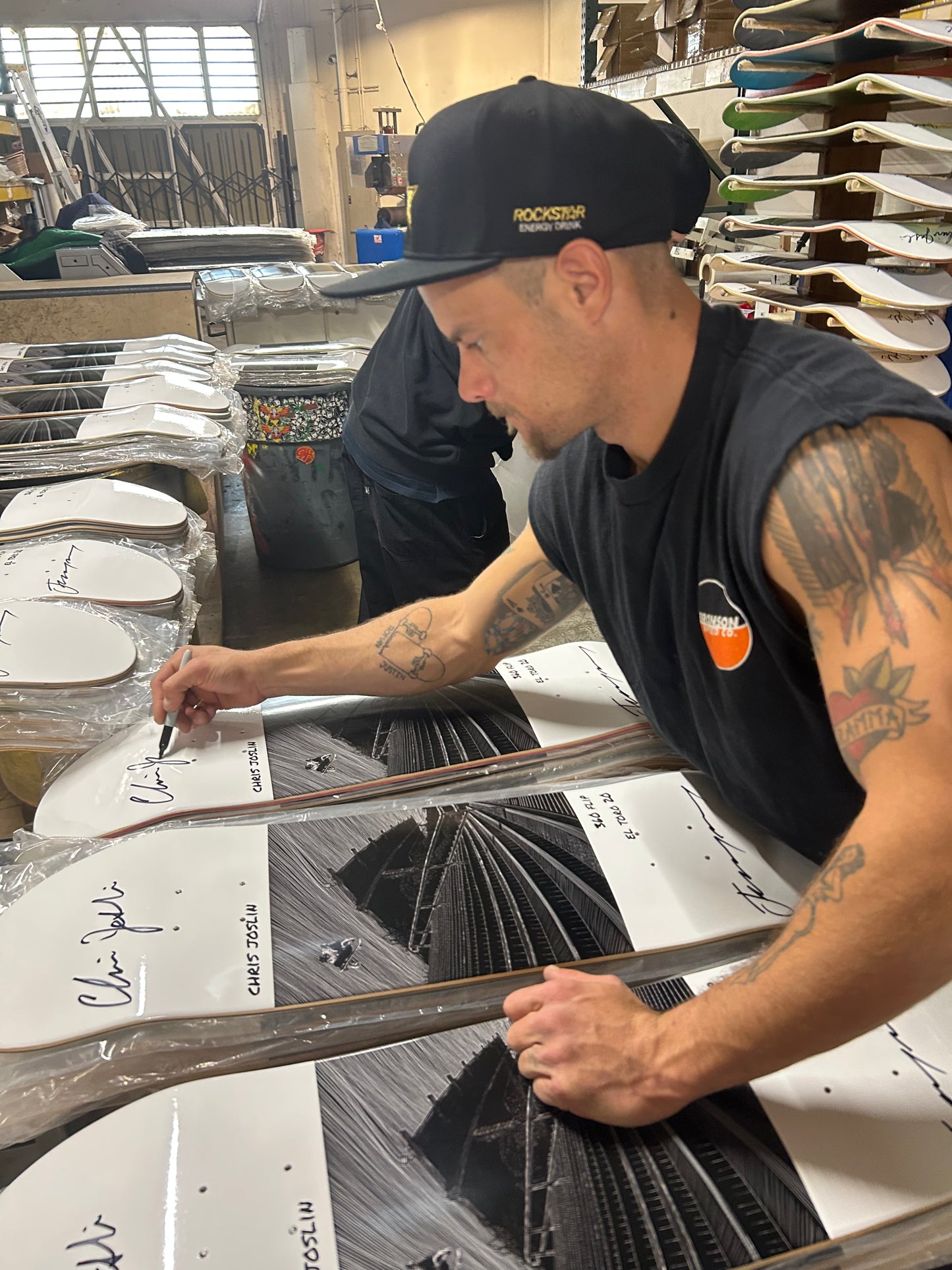 Baraja histórica autografiada y dibujada a mano de Jeremy Wray "Water Tower Ollie"