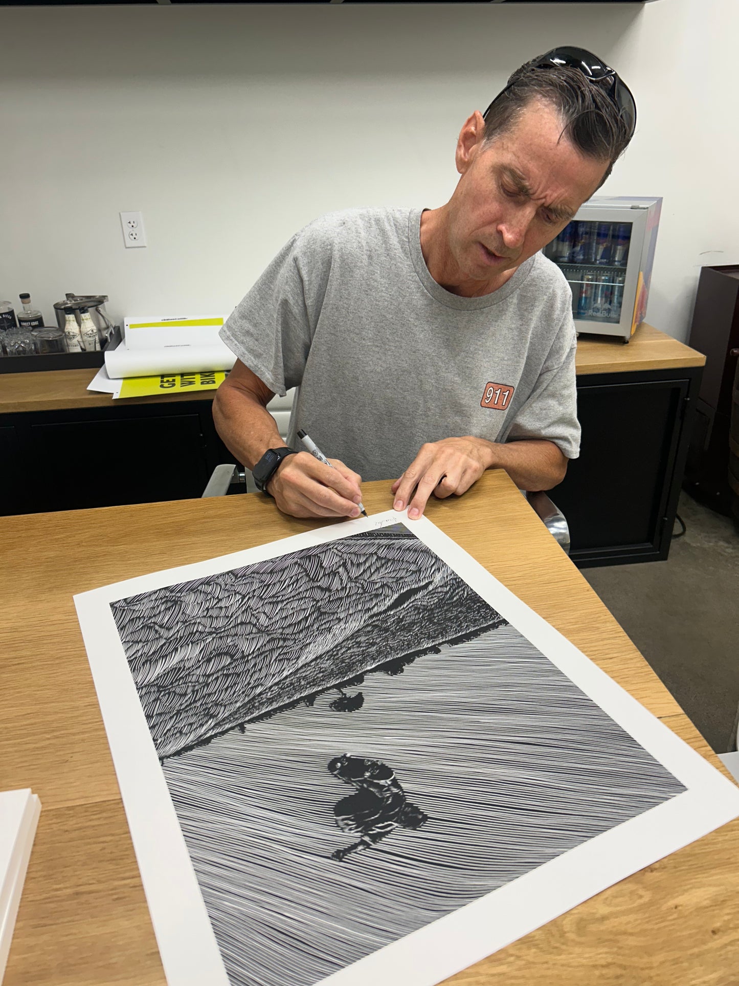 Baraja histórica autografiada y dibujada a mano de Jeremy Wray "Water Tower Ollie"
