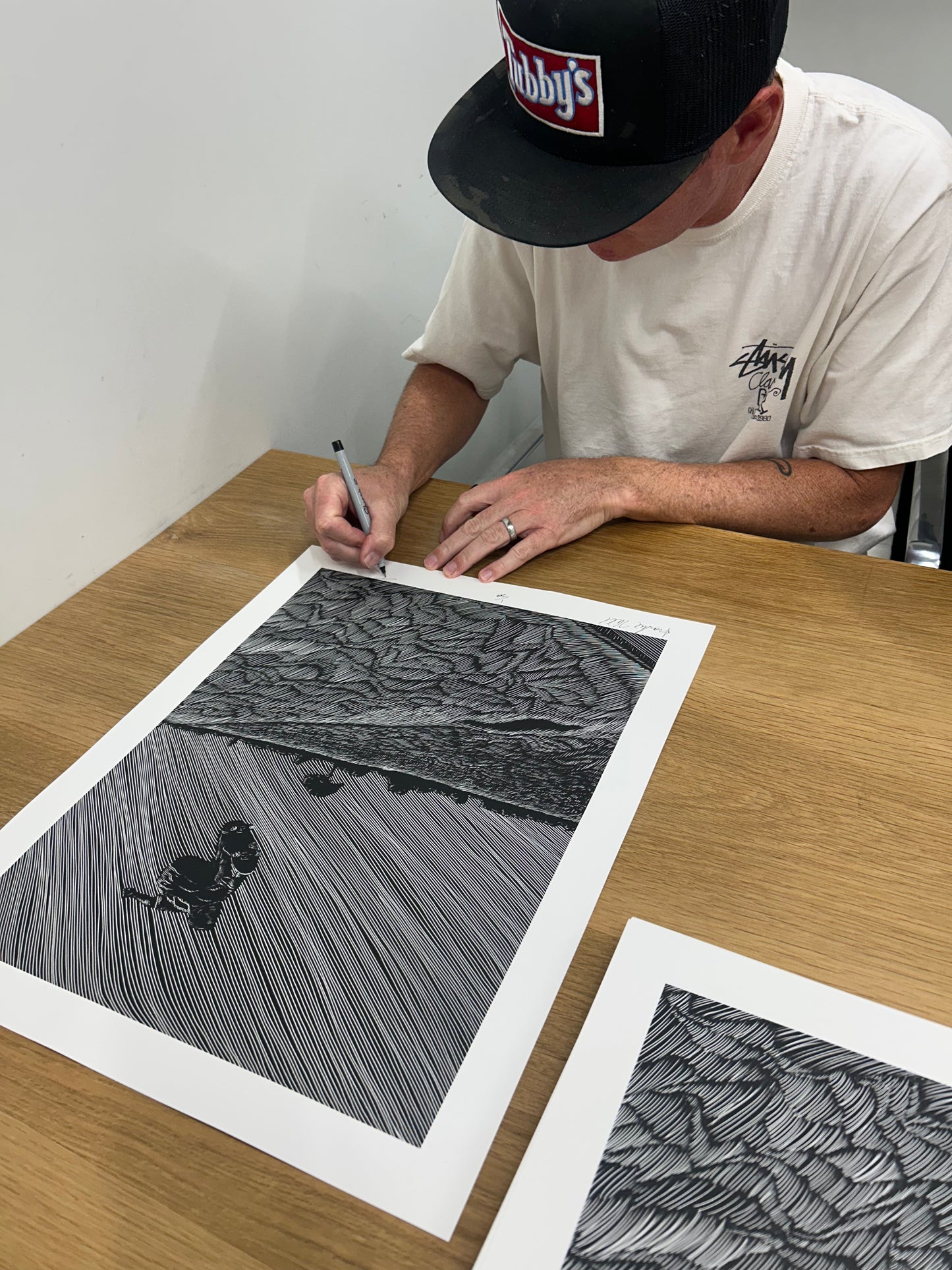 Baraja histórica autografiada y dibujada a mano de Jeremy Wray "Water Tower Ollie"