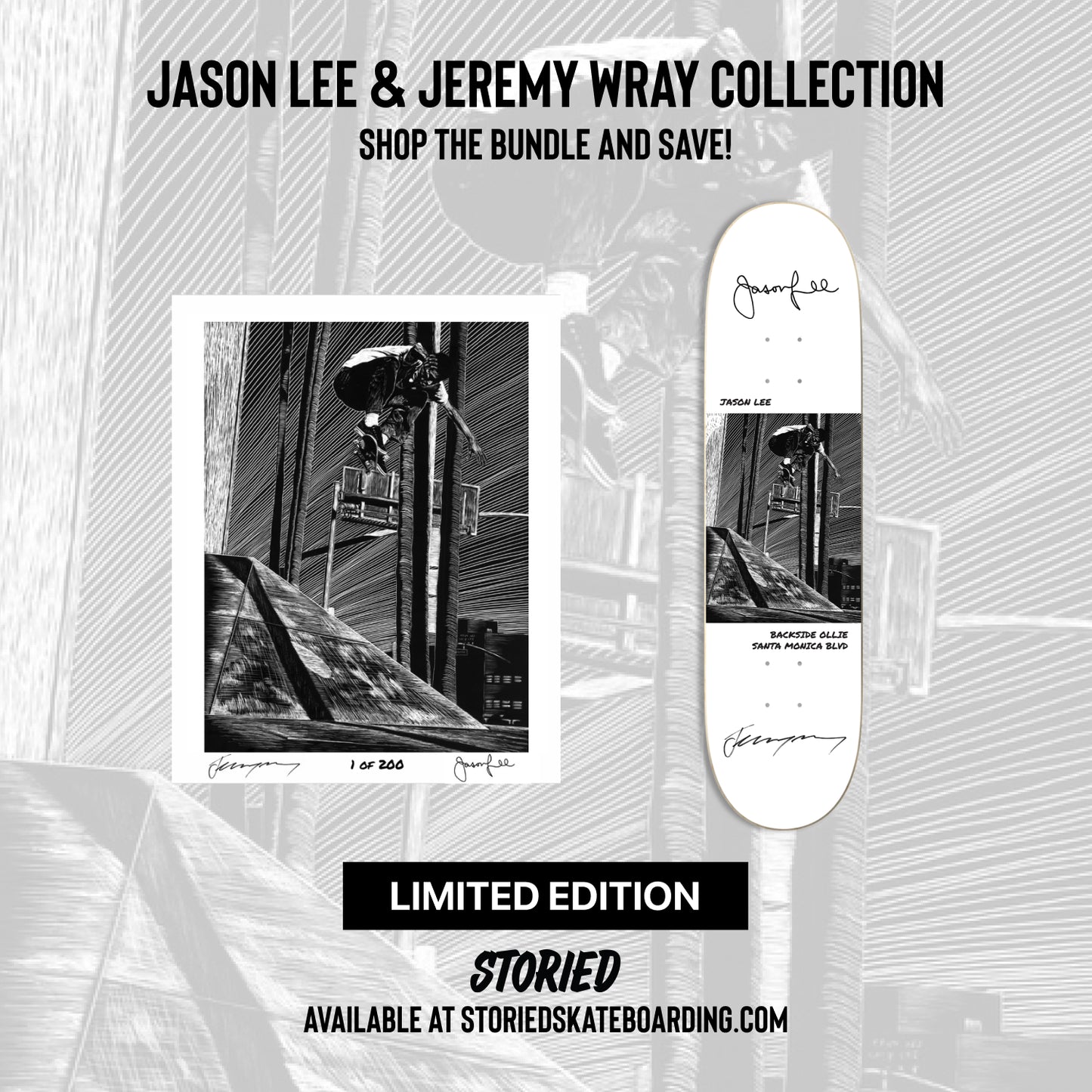 Artist Series Bundle | Jason Lee — Collector's Skate Deck & Print Set