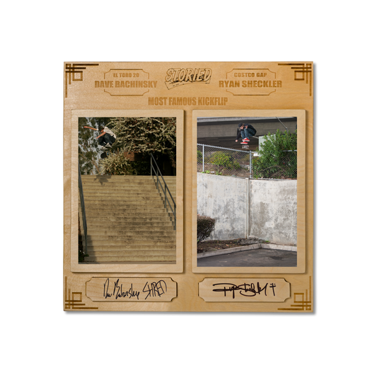 'Most Famous Kickflip' Limited Quantity Plaques Signed by Ryan Sheckler and Dave Bachinsky