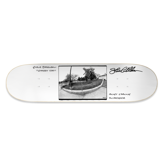 Limited Edition Hand Drawn Autographed Steve Caballero 'Most Famous Boardslide' Storied Deck