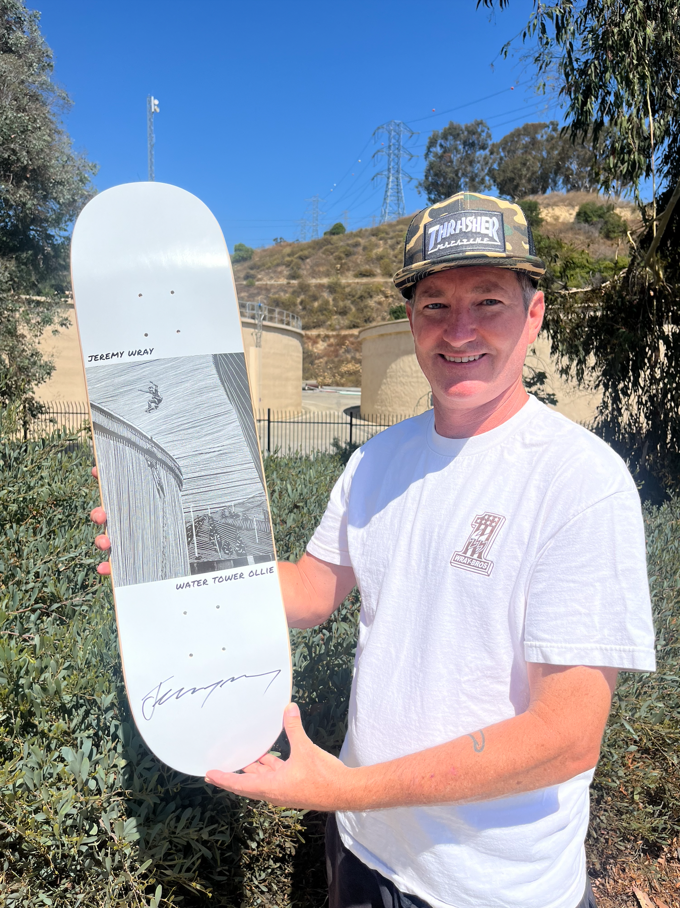 Hand Drawn Autographed Jeremy Wray 'Water Tower Ollie' Storied Deck