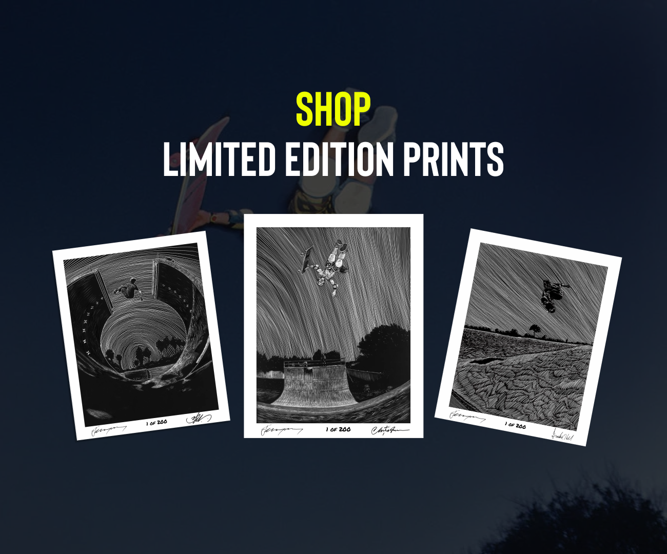 Jeremy Wray Artist Series Print Bundle | Hosoi, Burnquist & Frankie Hill | Storied