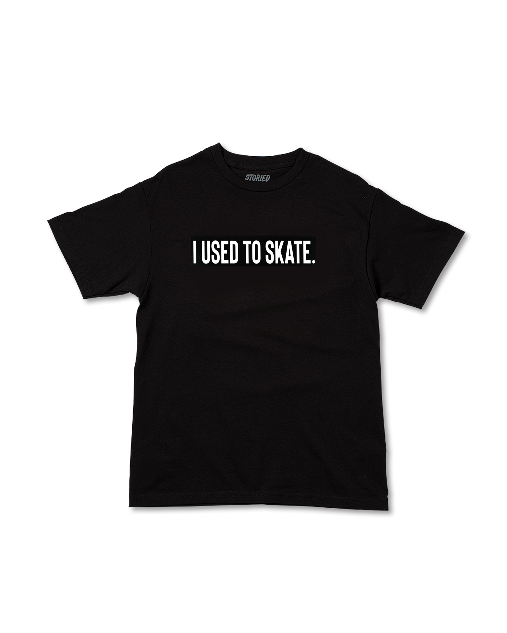 I used to Skate Logo Short Sleeve T-shirts Black / Large